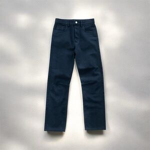 CELINE Designer New Straight High Waist Jeans Black Size 28